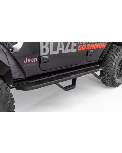 RB10 RUN BOARDS W STEP JK 4DR BLK TEXT