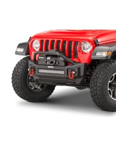 Go Rhino 331101T Rockline Front Bumper with Overrider Grille Guard for 07-21 Jeep Wrangler JL, JK & Gladiator JT