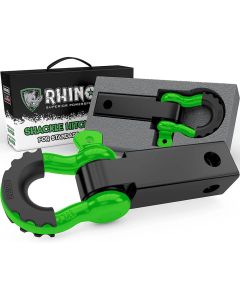 RHINO USA SHACKLE HITCH RECEIVER W/ D-RING (GREEN)