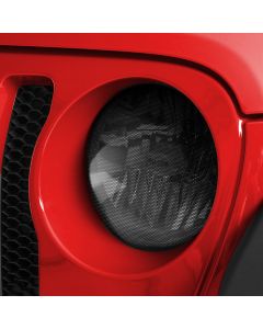 GT Styling GT0644X Headlight Covers 2pc. Carbon Fiber  for 18-21 Jeep Wrangler JL & Gladiator JT