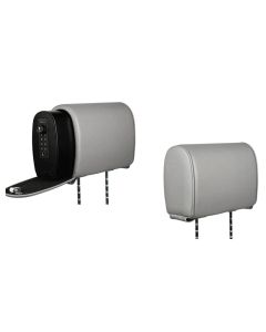 Bundle Headrest safe unit, inner and outer shell, non-safe unit, dark gray vinyl