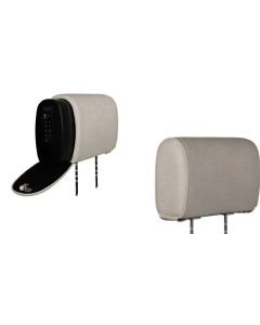 Bundle Headrest safe unit, inner and outer shell, non-safe unit, light gray cloth