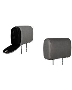 Bundle Headrest safe unit, inner and outer shell, non-safe unit, dark gray cloth