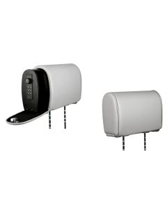 Bundle Headrest safe unit, inner and outer shell, non-safe unit, light gray vinyl