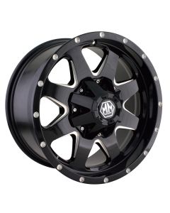 iON  Mayhem Tank in Black with Machined Accents For 5x5.5 Lug Pattern Vehicles 