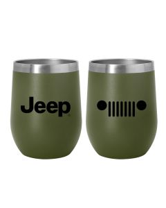 Jeep Insulated Wine Tumbler - Military Green Matte