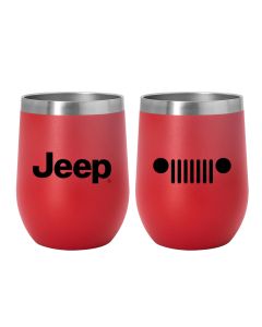 Jeep Insulated Wine Tumbler - Red Matte