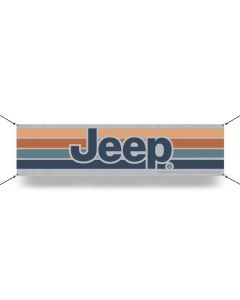 Banner - Jeep Long with Stripes 18in x 72in