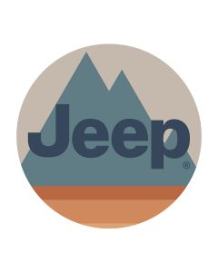 Sticker - Jeep Mountain - Round