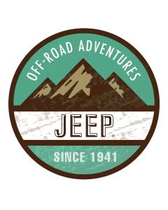 Sticker - Jeep Off Road Adventures - Round