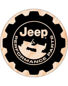 Sticker - Jeep Performance Parts -WoodGrain- Round