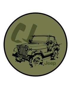 Sticker - Jeep CJ - Round