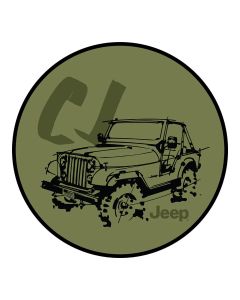 Sticker - Jeep CJ - Round