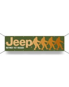 Banner - Jeep Rugged Yet Refined 12in x 48in