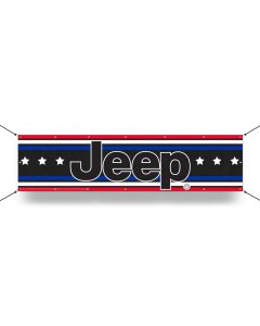 Banner - Jeep RWB Stripes with Stars 18in x 72in