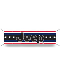 Banner - Jeep RWB Stripes with Stars 24in x 96in