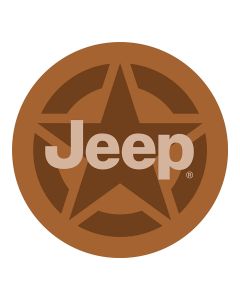 Sticker - Jeep Star Brown and Tan - Round