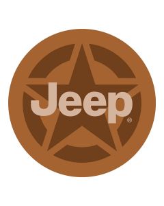 Sticker - Jeep Star Brown and Tan - Round