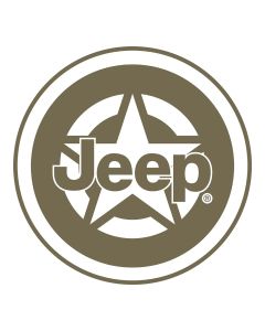 Sticker - Jeep Star Green and White - Round