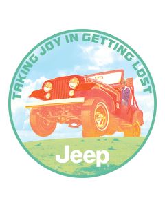 Sticker - Jeep Taking Joy In Getting Lost- Round