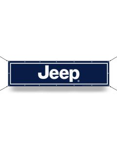 Banner - Jeep Text - Navy 12in x 48in