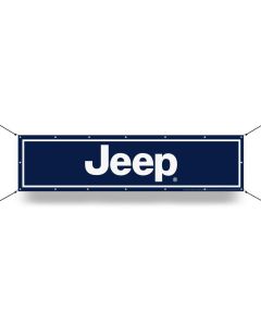 Banner - Jeep Text - Navy 12in x 48in