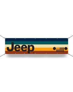 Banner - Jeep Vintage Stripes 12in x 48in