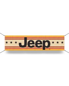 Banner - Jeep Vintage Stripes with Stars 12in x 48in