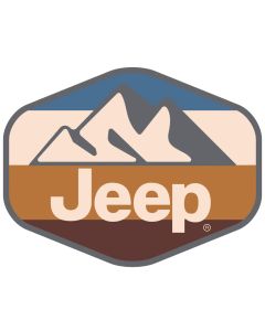 Sticker - Jeep Mountain Hex- Khaki
