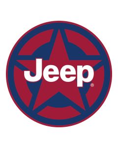 Sticker - Jeep Star Red and Blue - Round