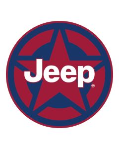 Sticker - Jeep Star Red and Blue - Round