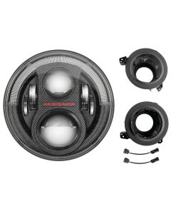 J.W. Speaker  Model 8700 Evolution J2 Series 7" LED Headlight Pair with Mounting Kit for 18-20 Jeep Wrangler JL & Gladiator JT