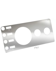 Kentrol  Stainless Steel Gauge Cover (w/o Radio Cutout) for 77-86 Jeep CJ