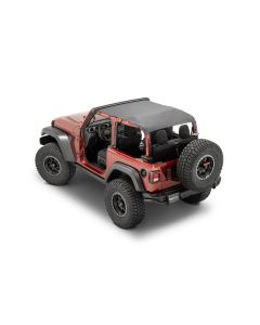 Bimini Top Plus , 2018-current Jeep JL Wrangler 2Dr, Black Diamond Inc Channel..