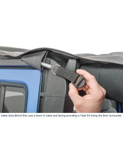 MasterTop  Cable Style Bimini Top Plus in MasterTwill® Fabric for 07-18 Jeep Wrangler JK Unlimited 4-Door