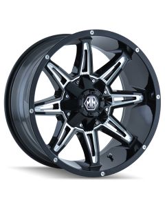 MAYHEM RAMPAGE 8090 BLACK/MILLED SPOKES 17X9 5-114.3/5-127 18MM 87MM
