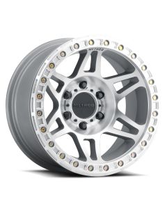 MR106 Beadlock, 17x9, -44mm Offset, 5x5, 71.5mm Centerbore, Machined - Clear Coat, w/ BH-H24125