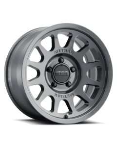 MR703 Bead Grip, 17x9, -12mm Offset, 5x5, 71.5mm Centerbore, Gloss Titanium