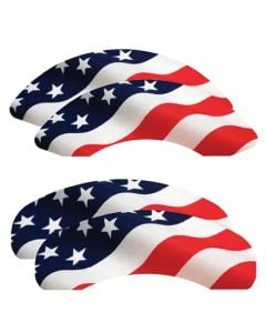 MGP Caliper Covers 42007SSASWH Stars & Stripes Brake Caliper Covers for 07-18 Jeep Wrangler JK