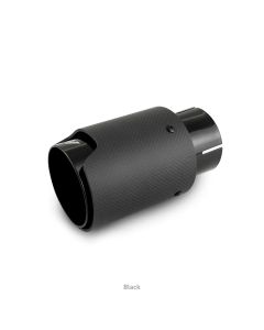 Carbon Fiber Muffler Tip, 2.5" Inlet, 3.5" Outlet, M Black