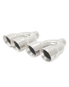 Mishimoto MMEXH-TIP-QY25P Dual-Y 3.5" Exhaust Tips   with 2.5" Inlet in Polished Stainless Steel