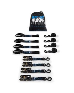 Heavy-Duty Ratchet Tie-Down Kit (4-Pack), Black