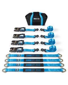 Vehicle Ratchet Tie-Down Kit (4 pack), Blue