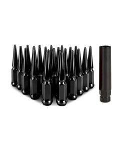 Mishimoto Steel Spiked Lug Nuts M14 x 1.5, 24pc Set, Black