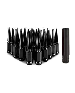 Mishimoto Steel Spiked Lug Nuts M14 x 1.5, 24pc Set, Black