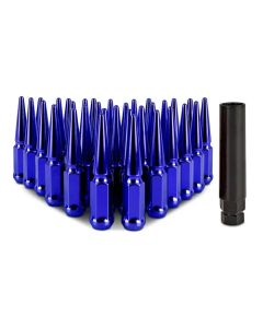 Mishimoto Steel Spiked Lug Nuts M14 x 1.5, 32pc Set, Blue