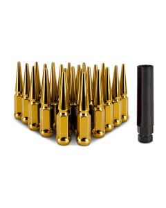 Mishimoto Steel Spiked Lug Nuts M14 x 1.5, 24pc Set, Gold