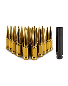 Mishimoto Steel Spiked Lug Nuts M14 x 1.5, 24pc Set, Gold
