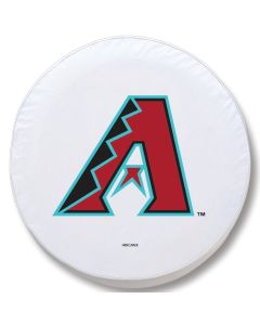 Arizona Diamondbacks Tire Cover - Size E - (29.75"x8") on White Vinyl
