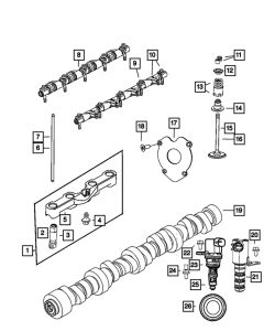Mopar 53022372AA Engine Camshaft for 09-23 Jeep Grand Cherokee WK,WK2, & L & 09-10 Commander XK with 5.7L V8 - Gas Engine